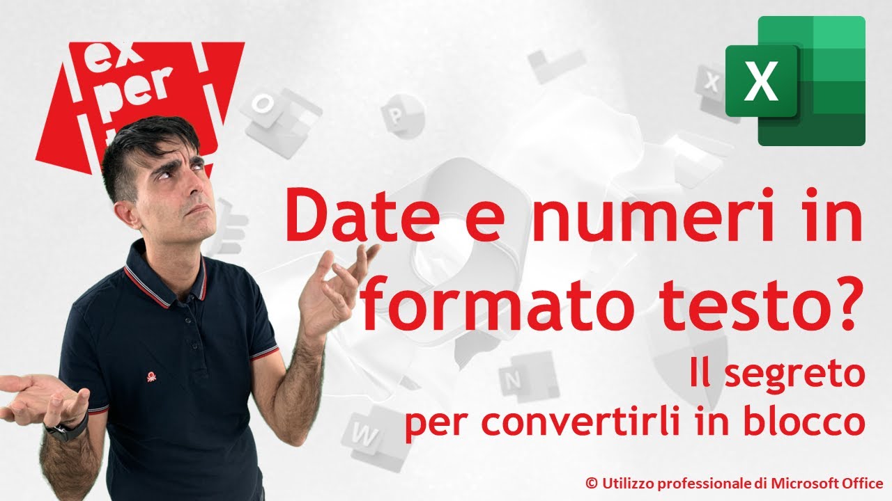 EXCEL - TRUCCHI E SEGRETI: 🎉Date e numeri in formato testo? Il segreto per convertirli in blocco