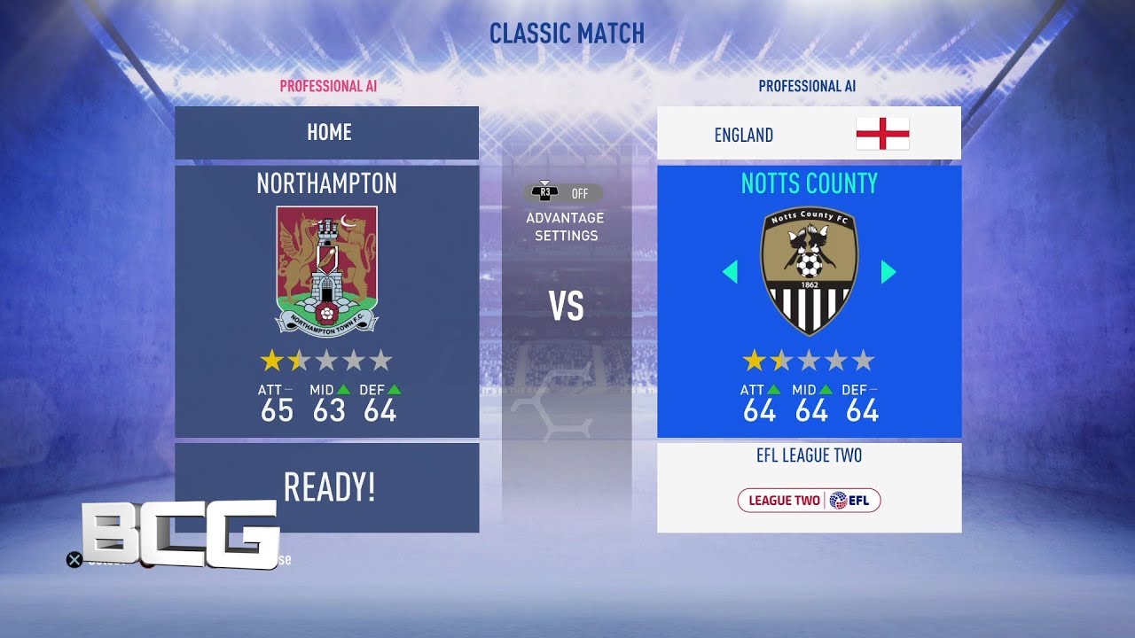 Fifa 19 English Football League Two Ratings & Kits