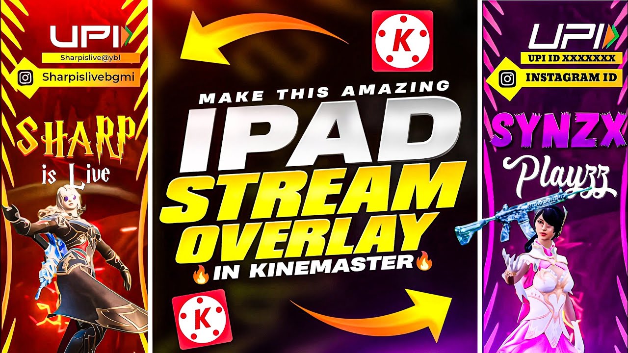Make This Amazing Ipad Stream Overlay in Kinemaster is very easy way 🔥