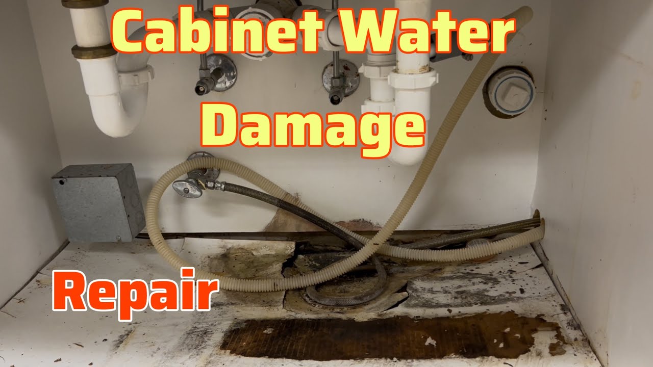 REPAIR Water Damaged Cabinet Bottom Under Sink | DIY Replacement