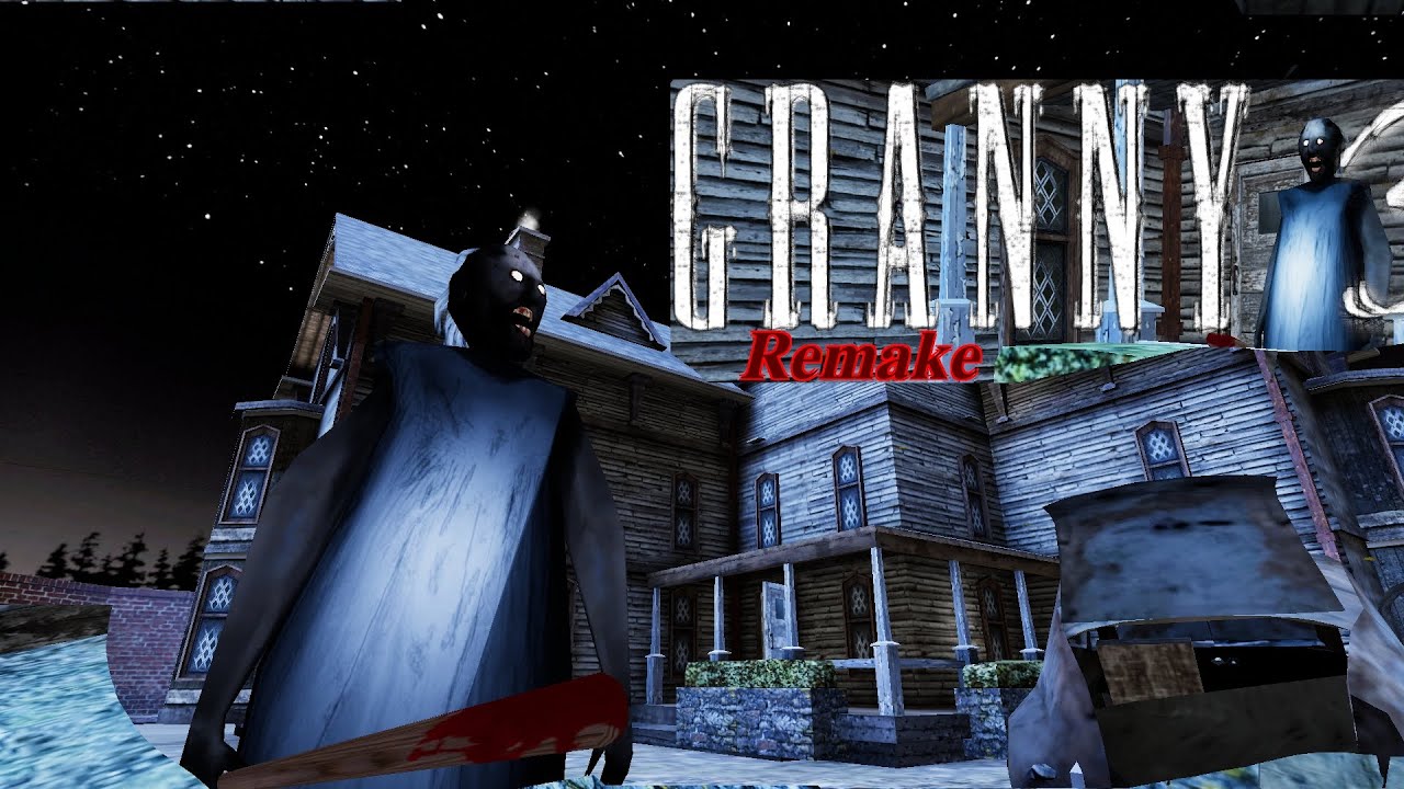 Играю в granny 3 remake на нормале через ворота с бабкой 