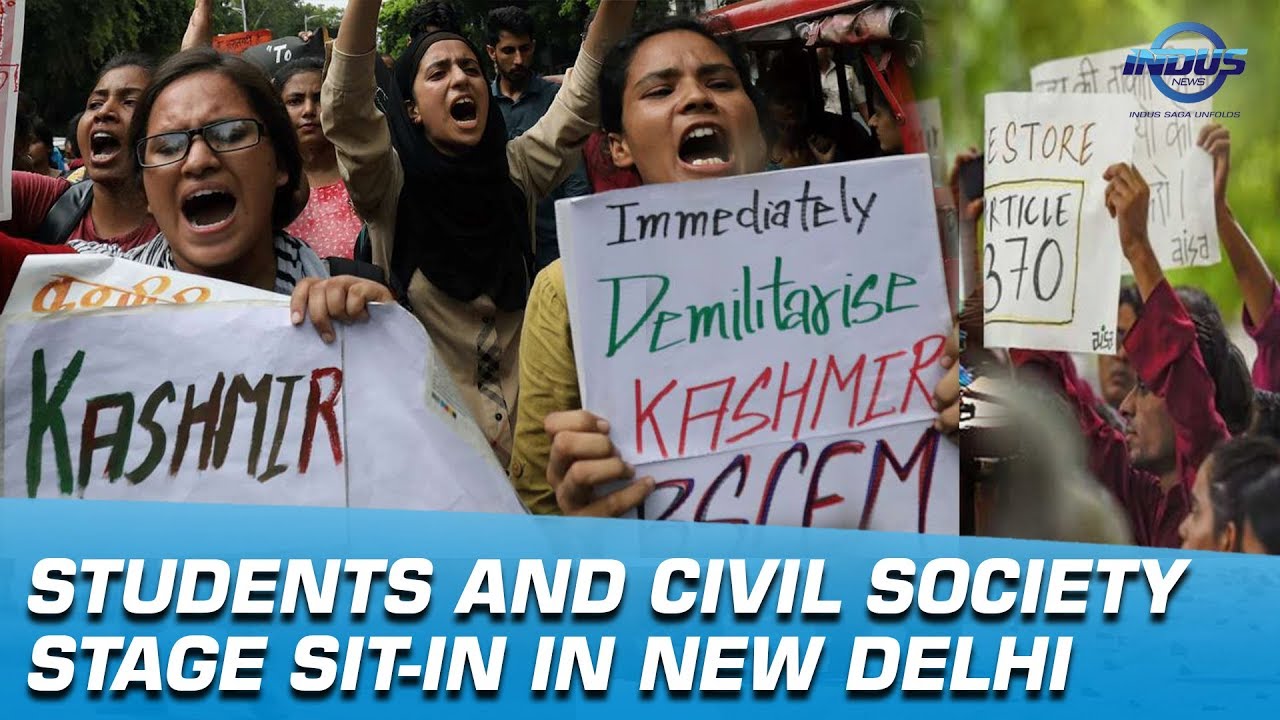 Students & Civil Society Stage Sit-In In New Delhi | Indus News