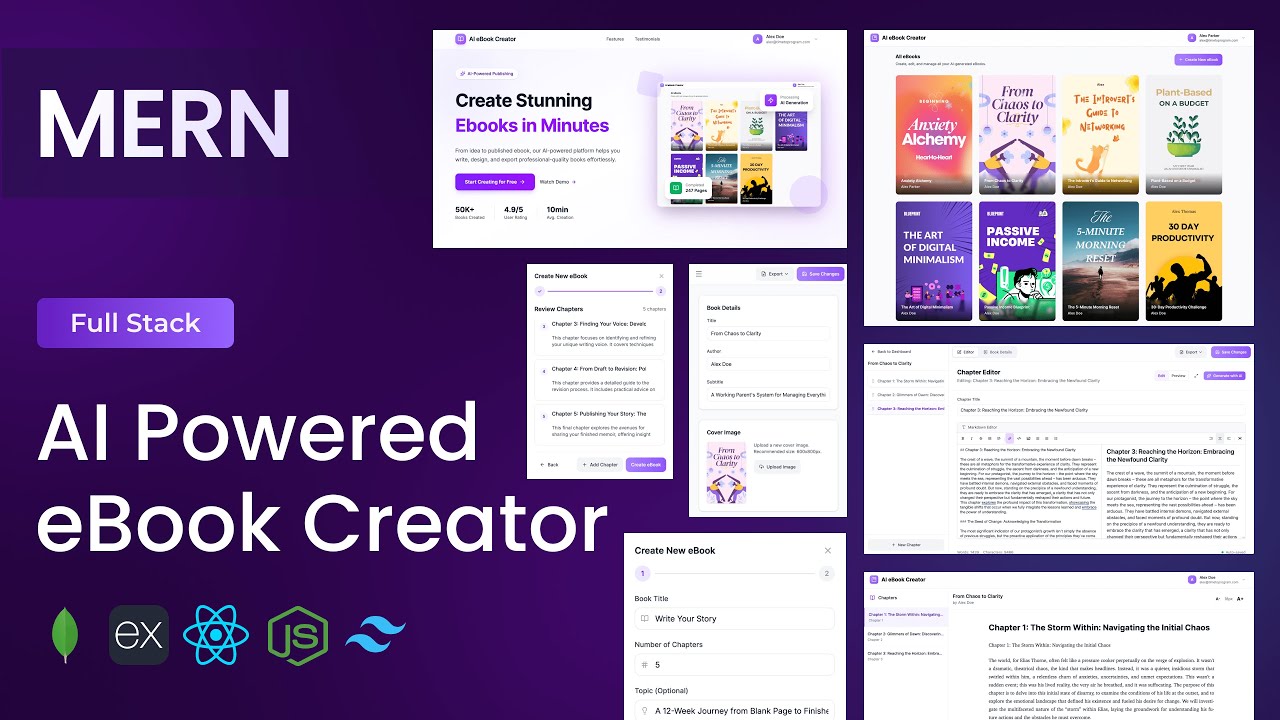 Build an AI-Powered eBook Creator | MERN, React, Node.js, MongoDB, Express