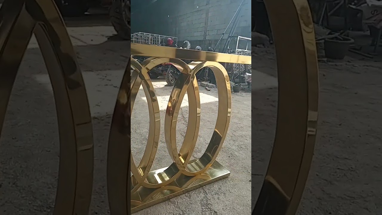 Meja konsul stainless modern mewah