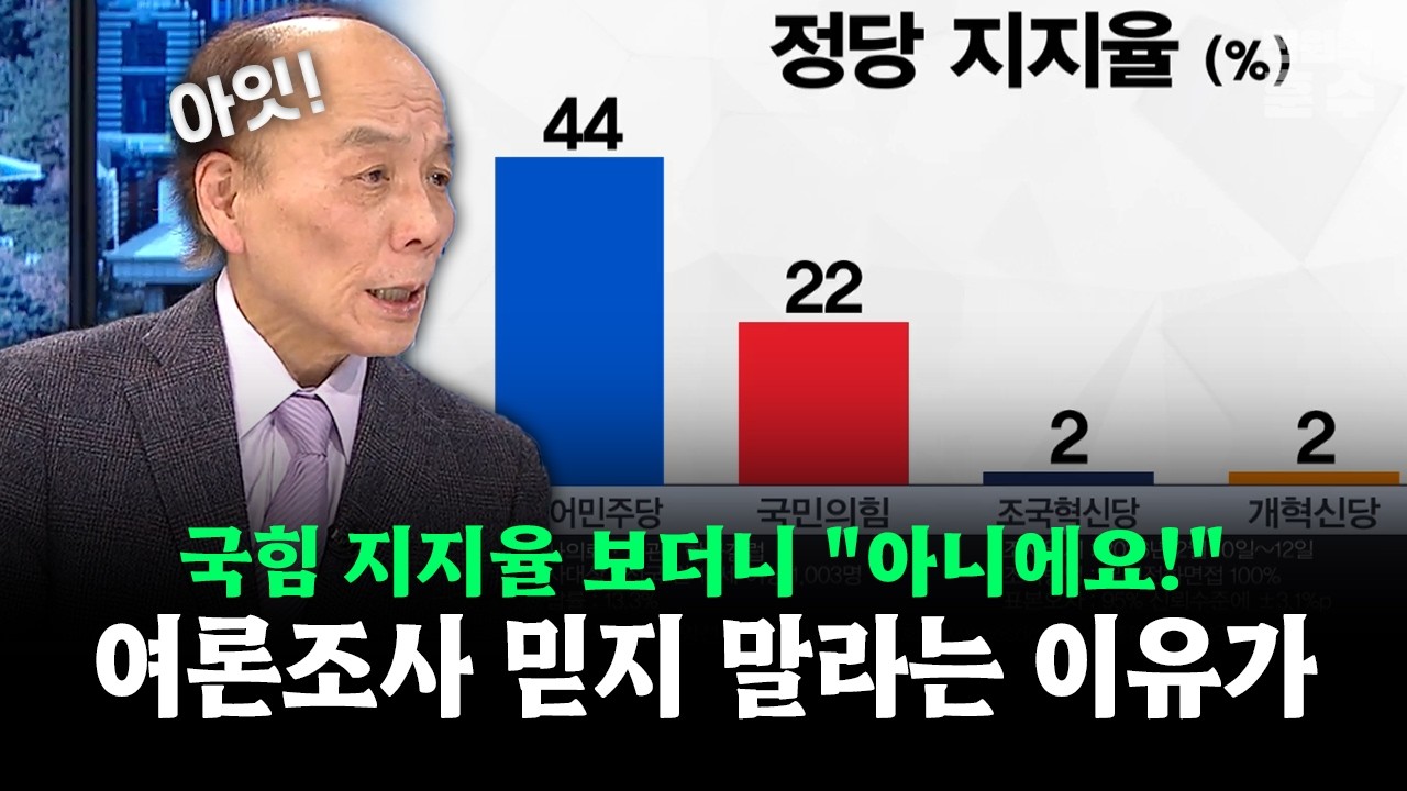 국힘 지지율 보더니 