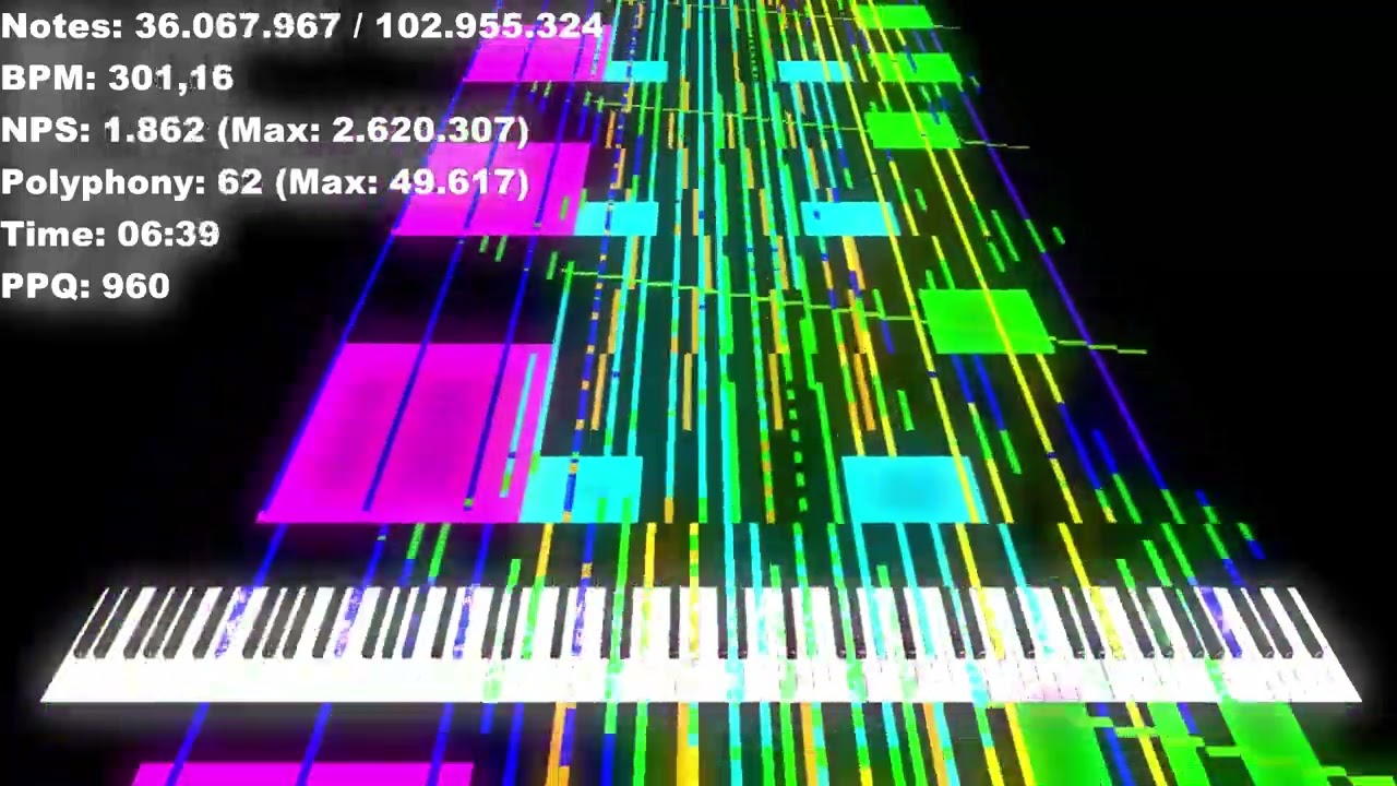 [Black MIDI] The TSAR Bomb 2 U8R1 - 102.95 Million Notes