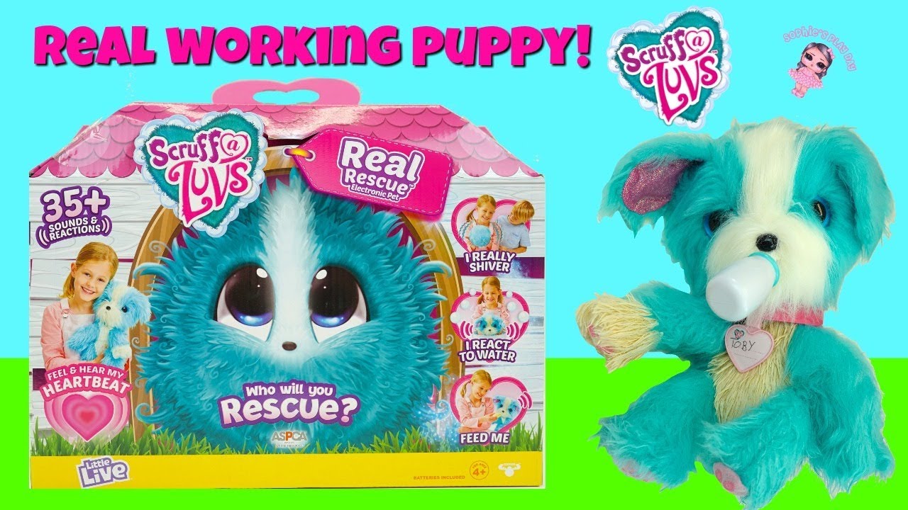 Scruff a Luvs Real Rescue Electronic Pet Unboxing! Real Scruff a Luvs Puppy Kids Toys