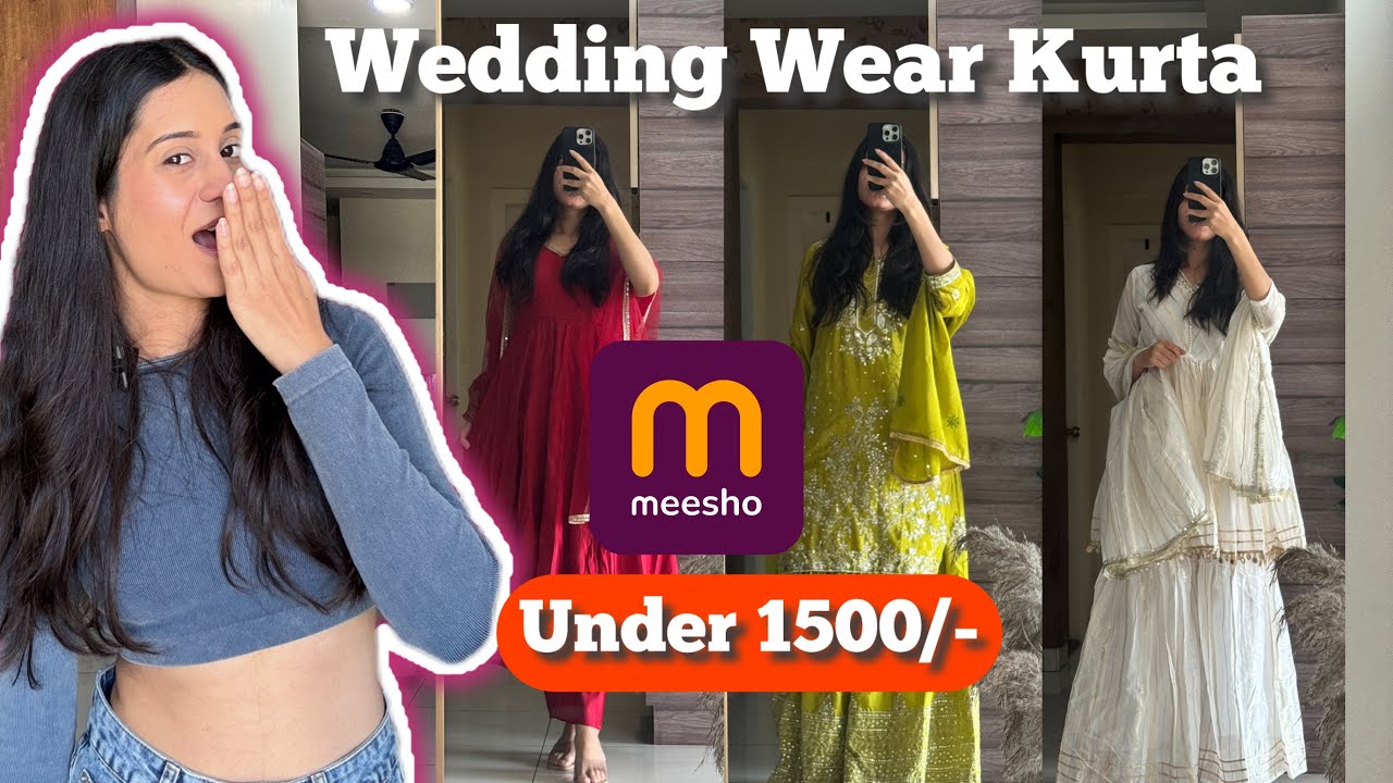 Покупка свадебных комплектов курта от Meesho 💍 | Вечерняя одежда до 1500 рупий | Честный отзыв