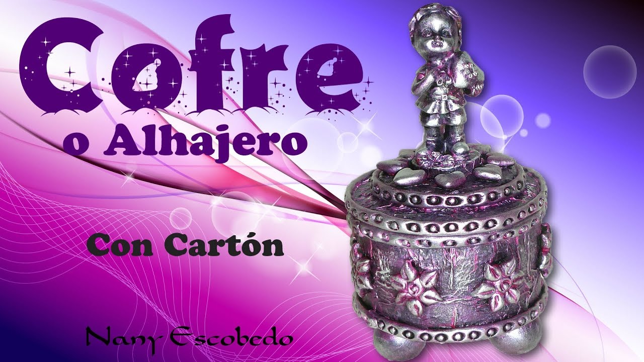 COFRE O ALHAJERO CON CARTÓN (BANDERA DE COLOMBIA)