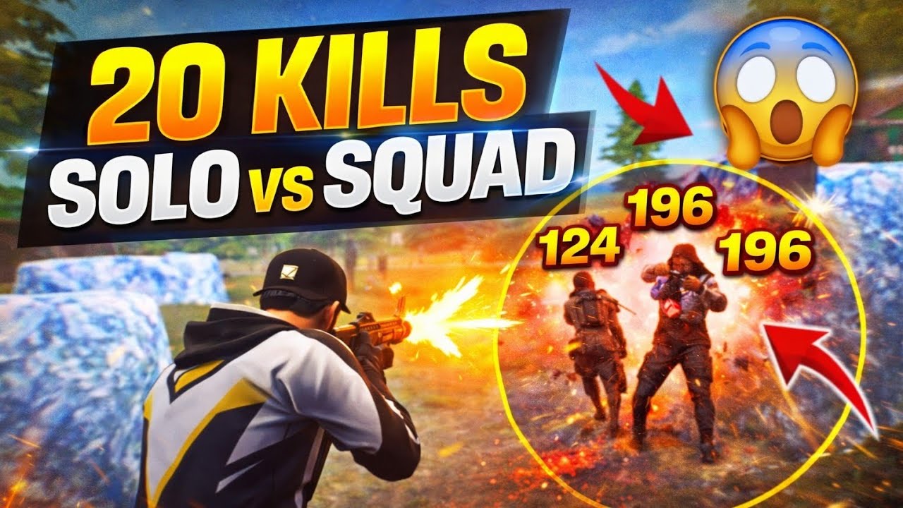 20 Kills Solo vs Squad | Free Fire