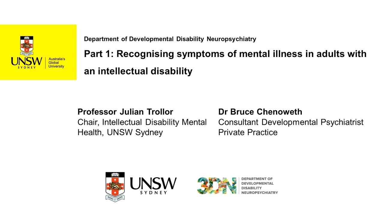 Recognising symptoms of mental illness in adults with an intellectual disability