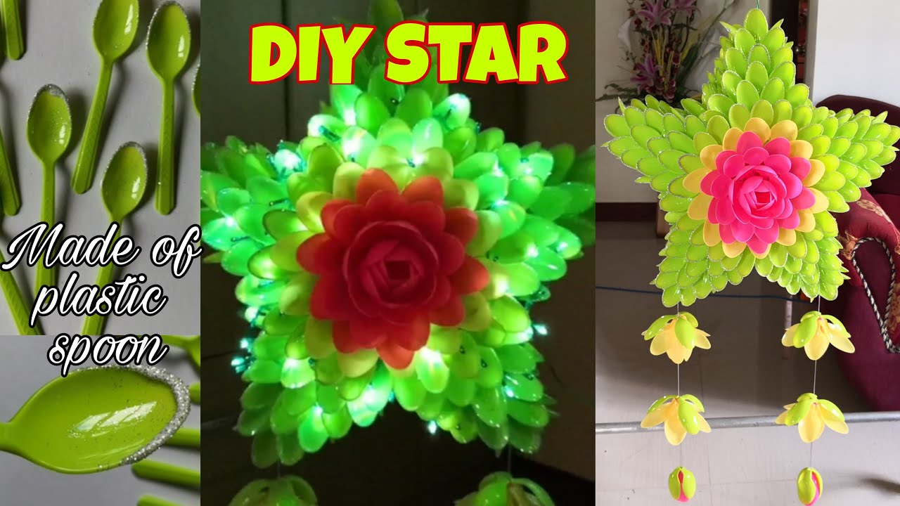 DIY SPOON CHRISTMAS LANTERN/PAROL/ STAR Made of Recycled Materials/Full tutorial