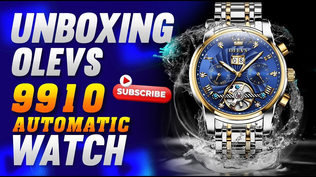 OLEVS 9910 Mechanical automatic watch unboxing | #automaticwatch #mechanicalwatch @tareqcreations