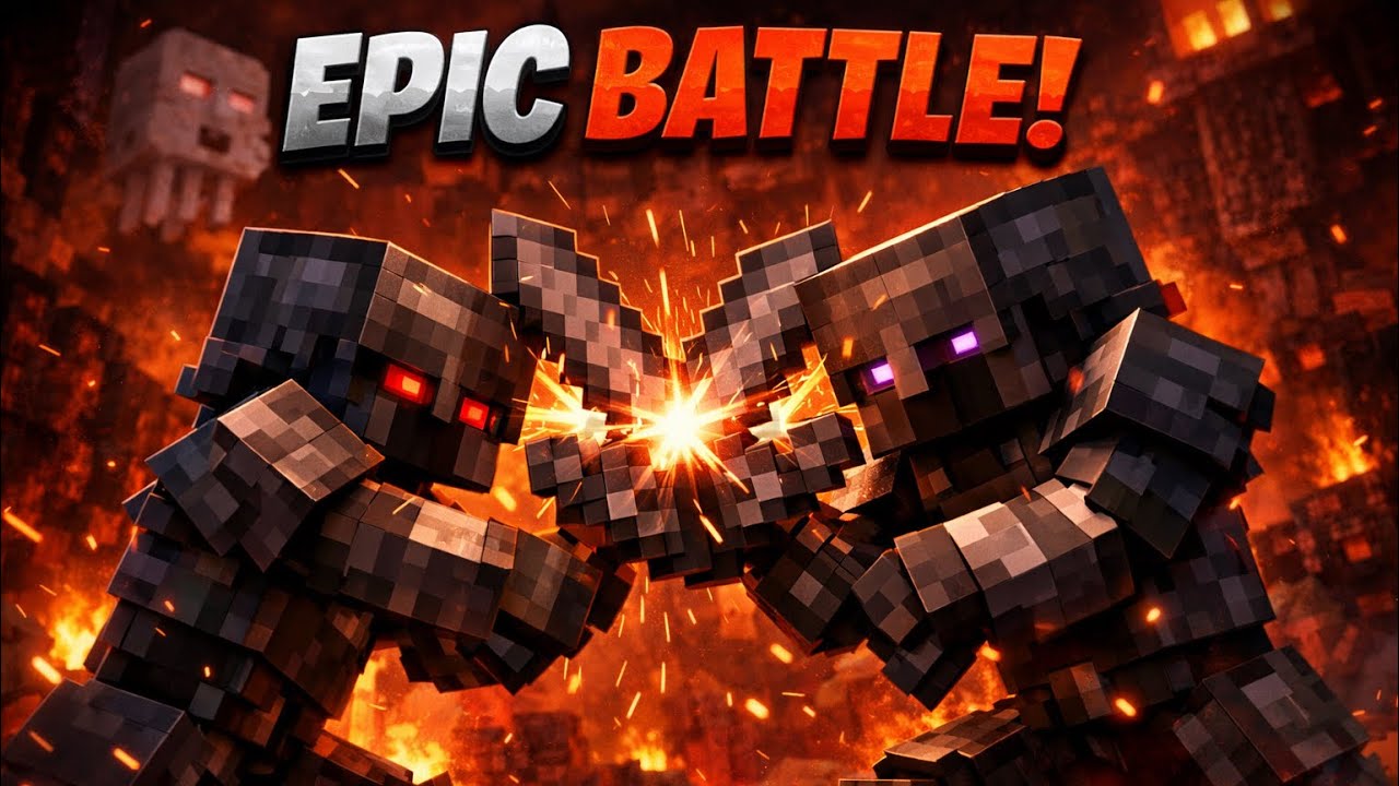 fighting my friend in minecraft (i went easy on him)