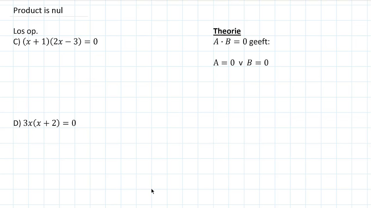 Product is nul (2 HAVO/VWO & 2 VWO)