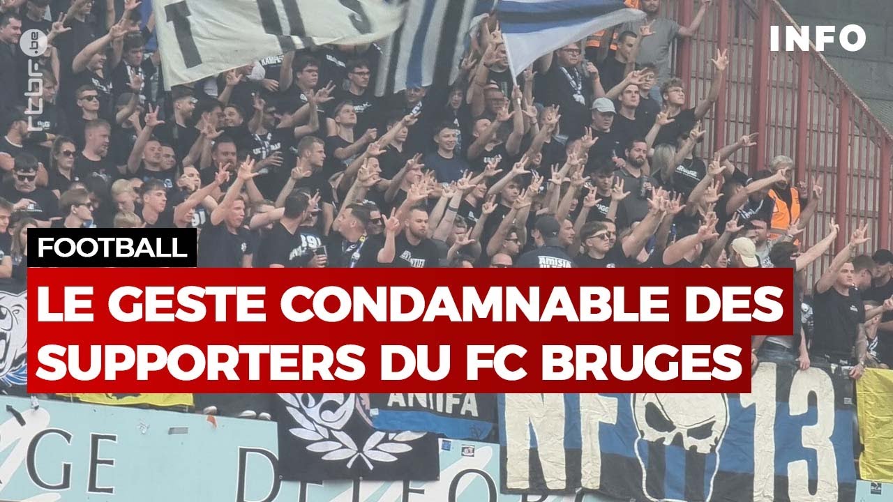 Football : le geste condamnable des supporters du FC Bruges - RTBF Info
