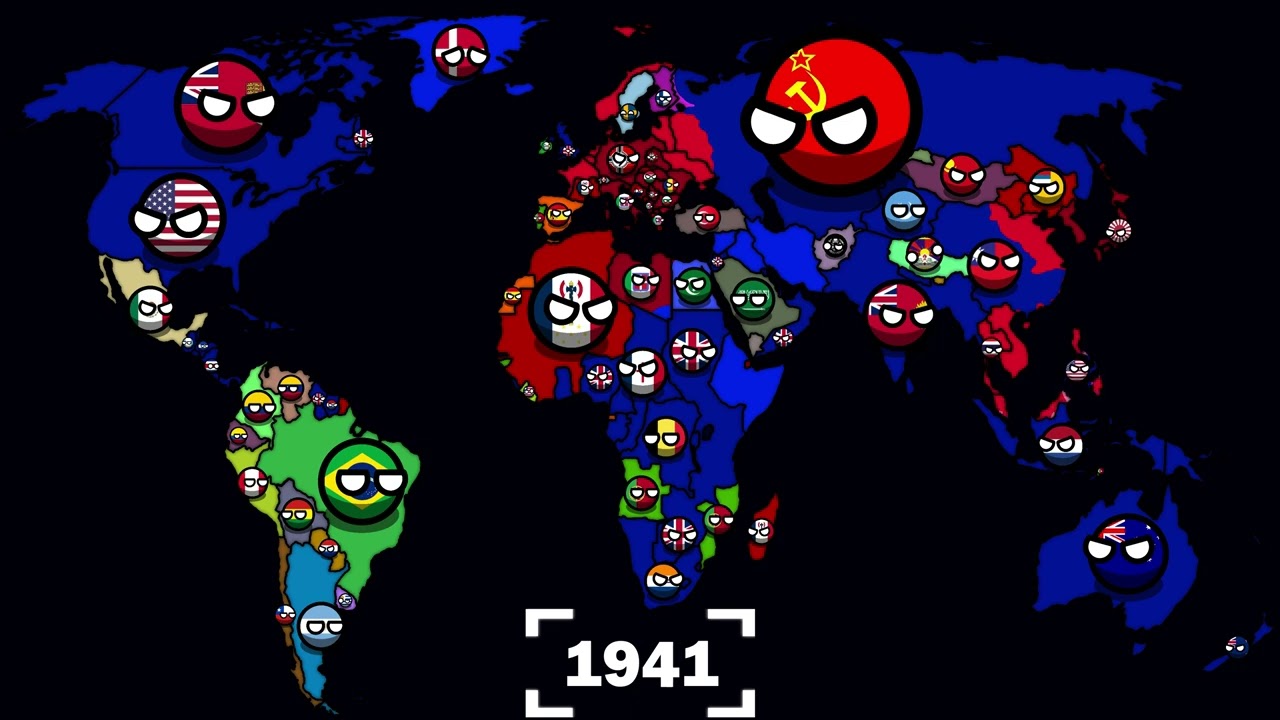 History of the World (1900-2024) Countryballs