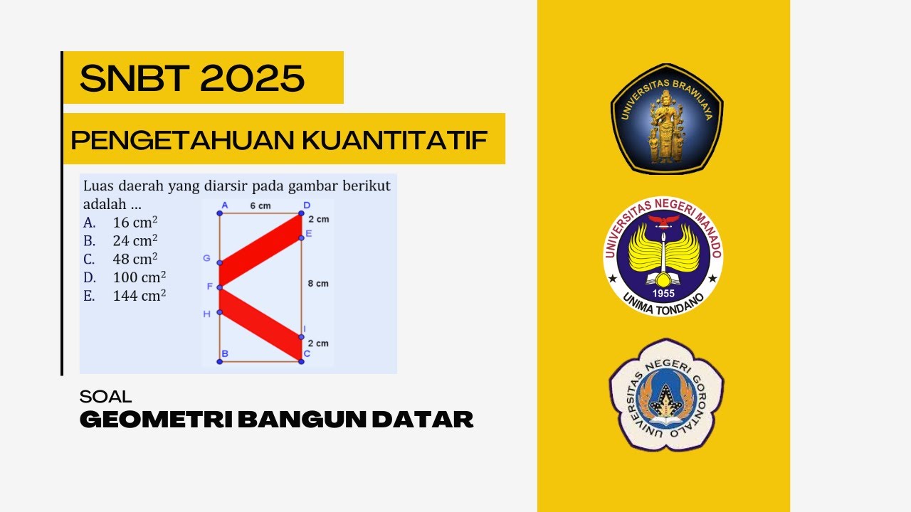 PENGETAHUAN KUANTITATIF SNBT 2025 Geometri Bangun Datar