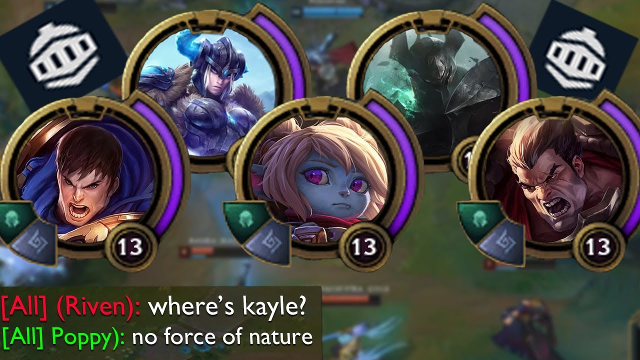 League of Legends but are 5 knights so your auto attacks do no damage lmao