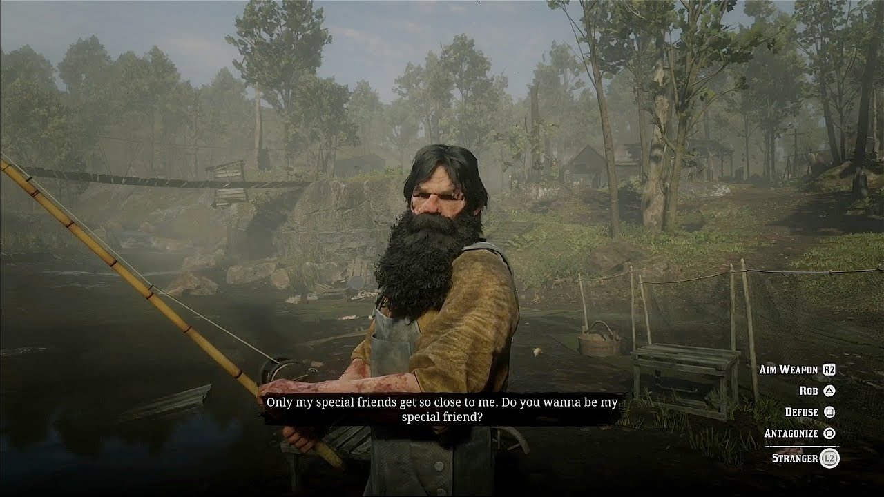 All the Dialogues of The Gay NPC in Butcher Creek - Red Dead Redemption 2