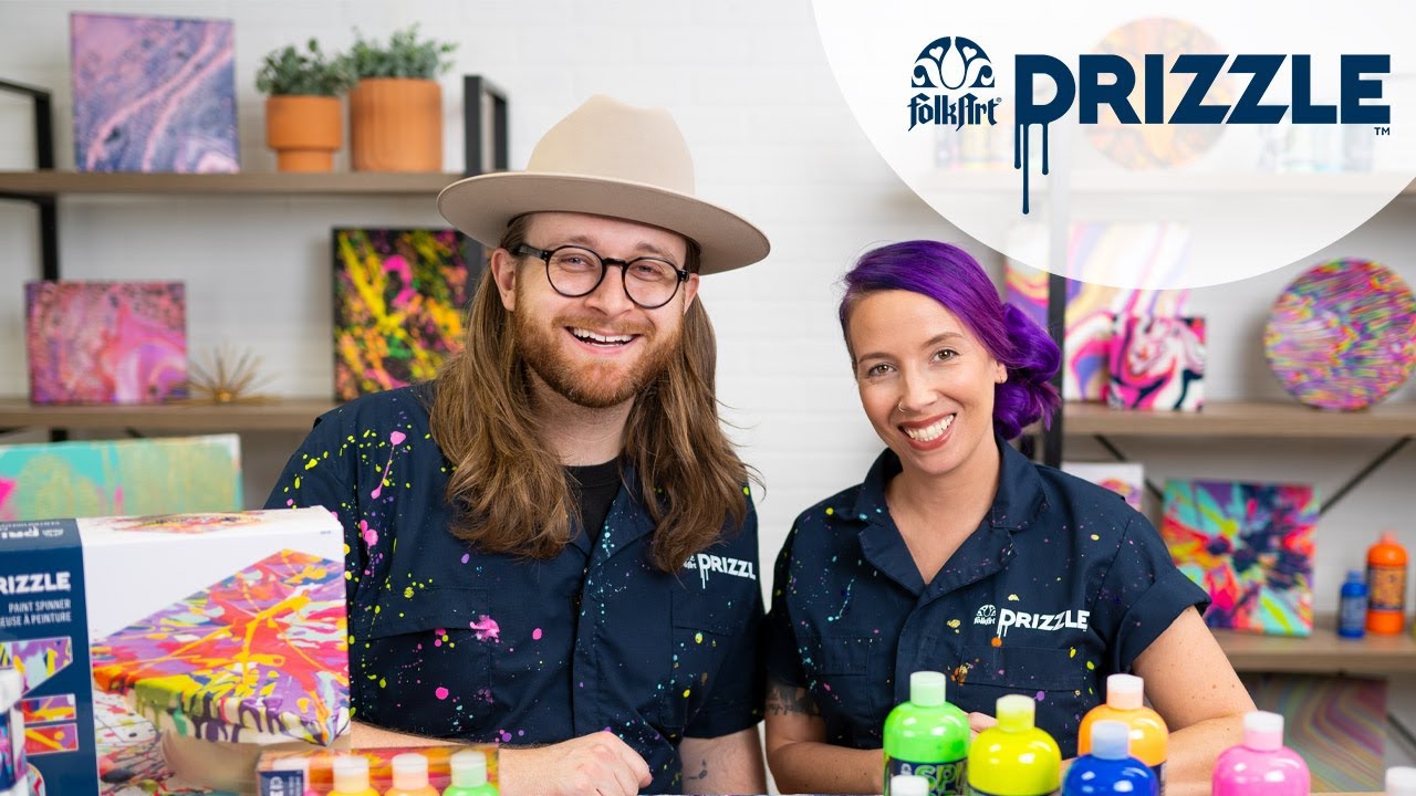 FolkArt Drizzle Tools and Paint Pouring Techniques How To