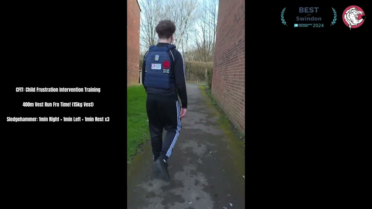 CFIT: 400m Vest Run For Time! (15kg Vest) & Sledgehammer: 1min Right + 1min Left + 1min Rest x3
