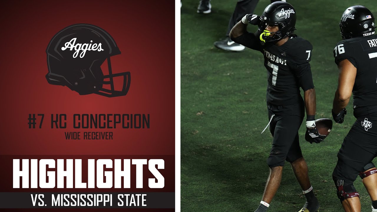 Лучшие моменты матча Канзас-Сити Консепсьон | Техас A&M № 6 против Миссисипи Стэйт | Футбол SEC 2025
