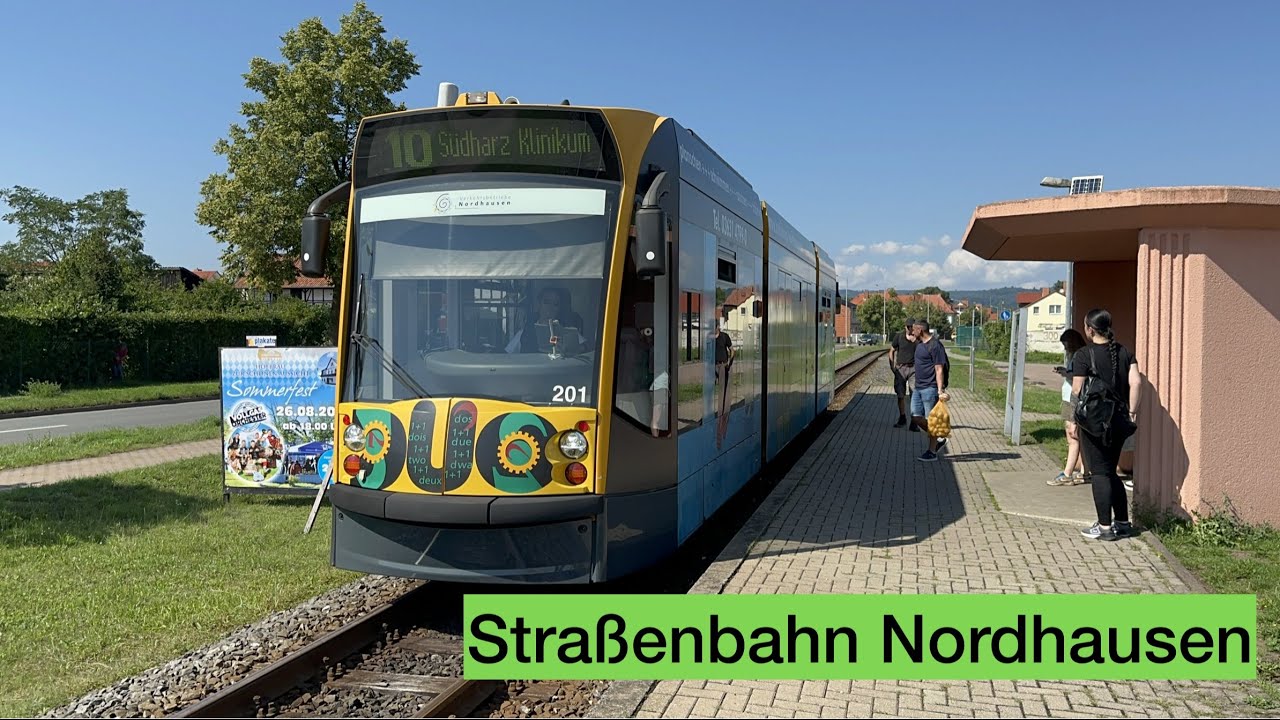 Straßenbahn Nordhausen - Siemens Combino Duo Diesel Straßenbahn