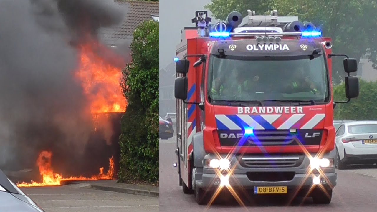Brandweer Olympia blust een felle schuurbrand aan het Rubensplein in Middelharnis! - 26/06/2025