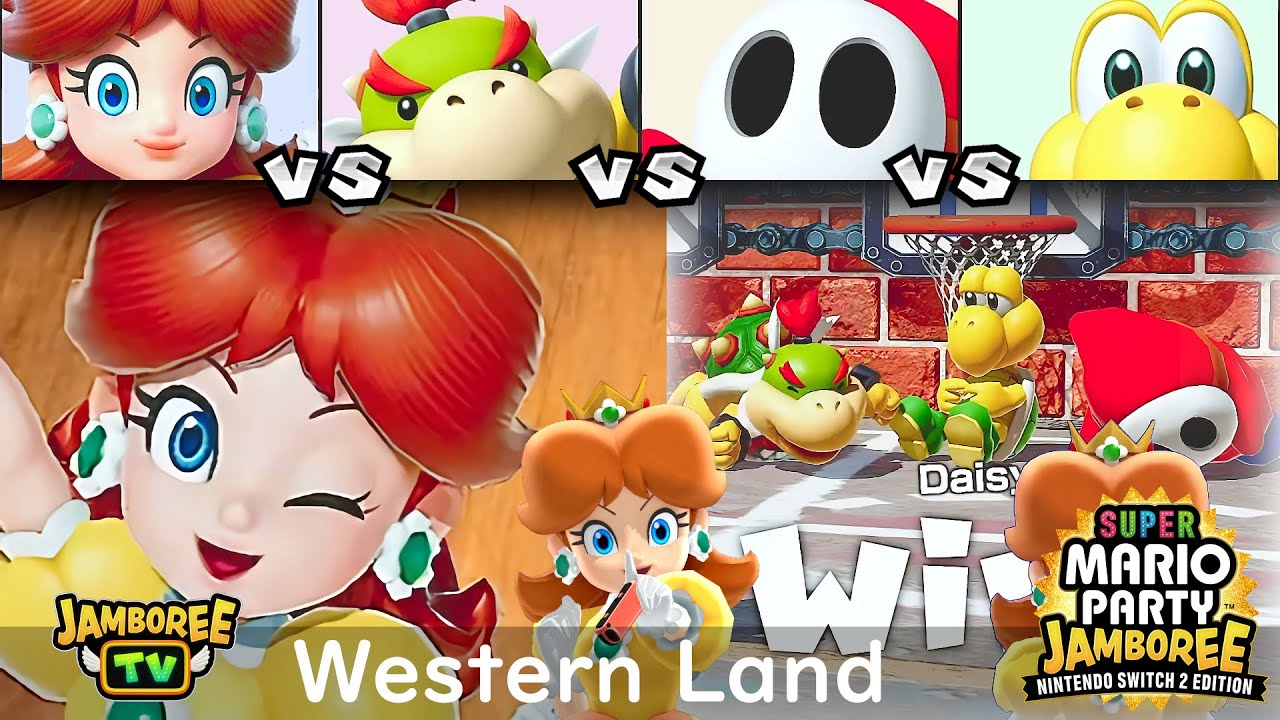 Super Mario Party Jamboree TV: Дэйзи против Боузера-младшего против Шай Гая против Купа Трупы в С...