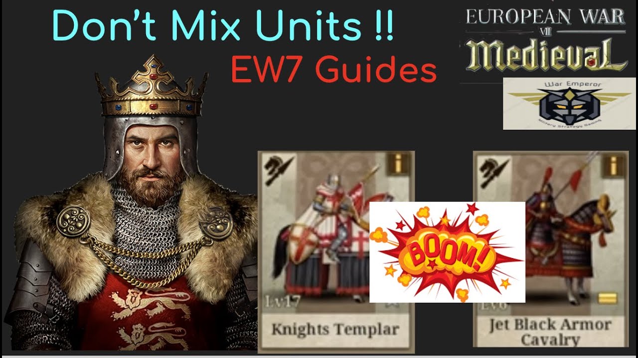 European war 7 (EW7) guide: don&rsquo;t mix military units !!!
