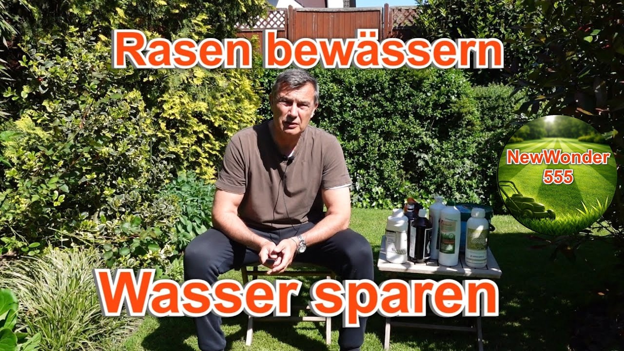 Rasen richtig bewässern dabei Wasser sparen, Hilfsmittel im Einsatz, Wasserspeicher - Newwonder555 🌻