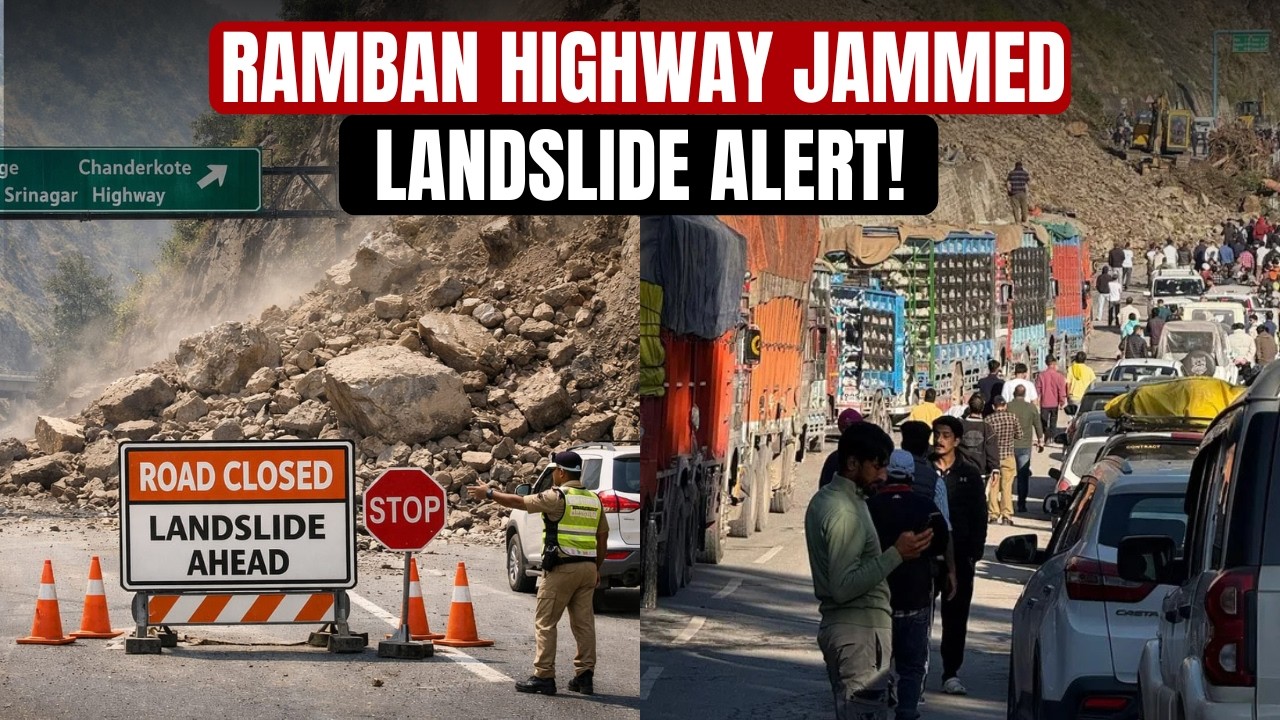 Massive Landslide Blocks NH-44: Traffic Halted on Jammu-Srinagar's Ramban Highway