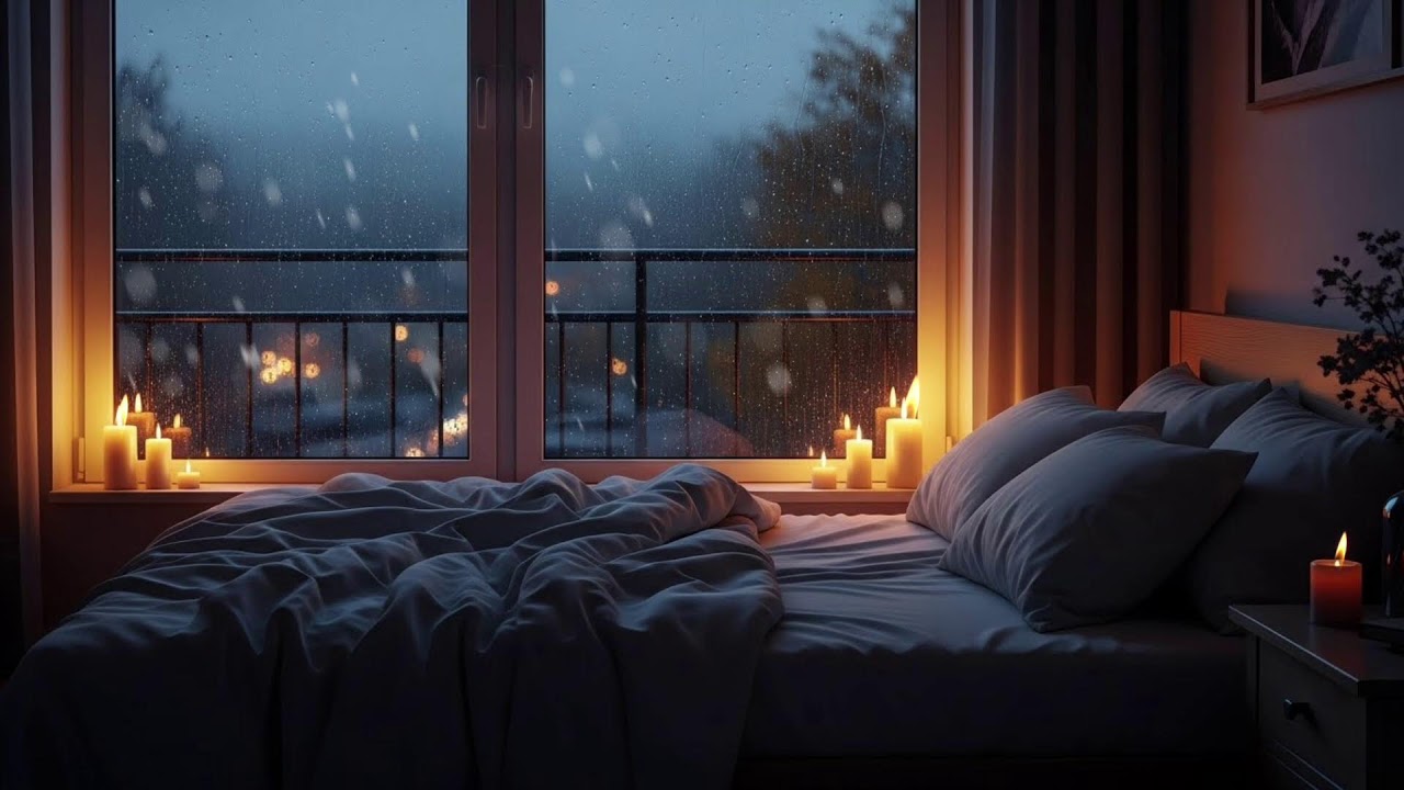 Cozy Jazz Room Ambience for Deep Sleep | Relaxing Winter Night Music & Stress Relief