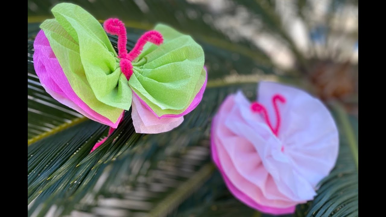 FARFALLE  DI CARTA crespa! FACILISSIME E BELLISSIME! Arte per Te