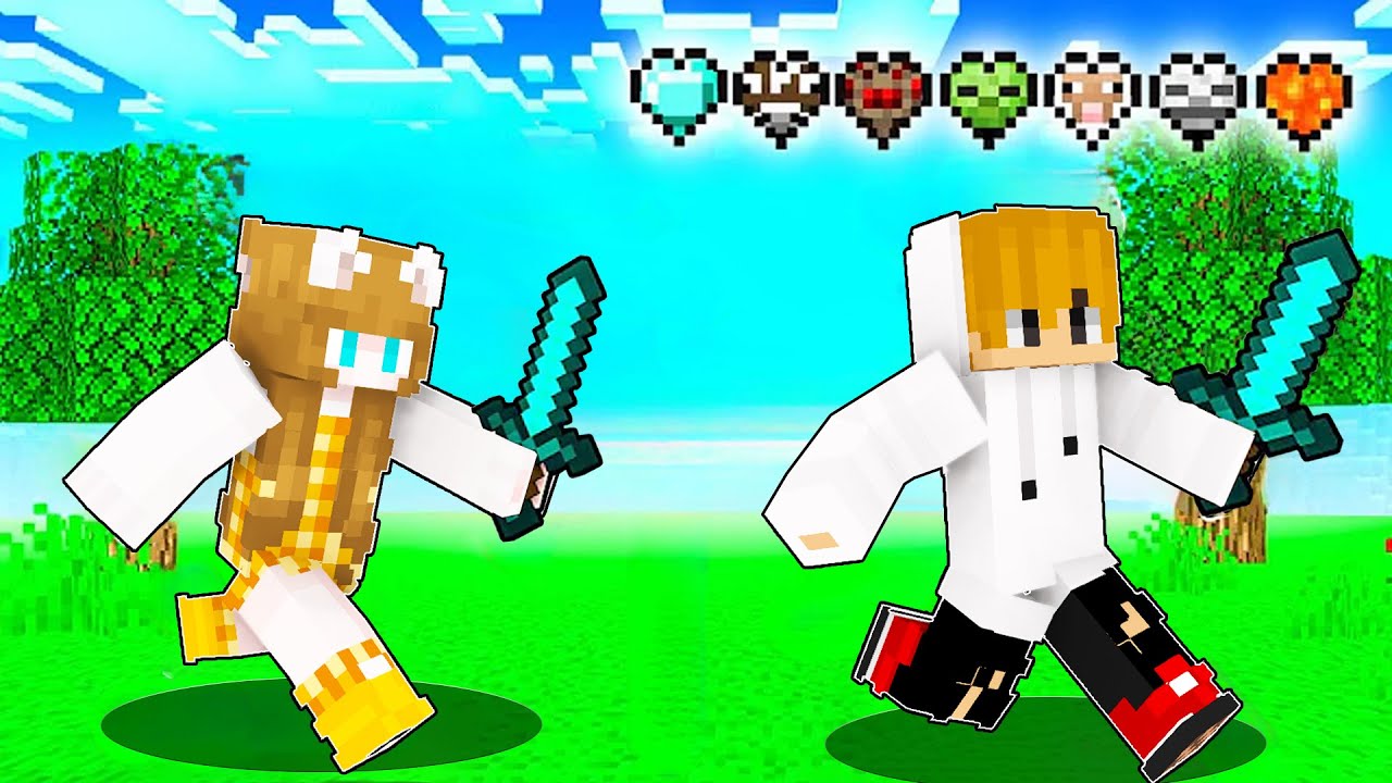 Custom Hearts Speedrunner VS Hunter in Minecraft ( Tagalog )