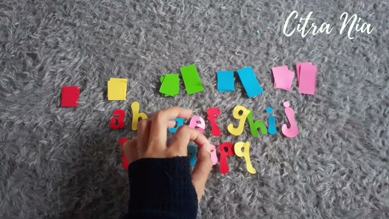 Ternyata semudah ini membuat huruf TANPA POLA  & TANPA LIPAT dari origami | tutorial huruf kecil a-z
