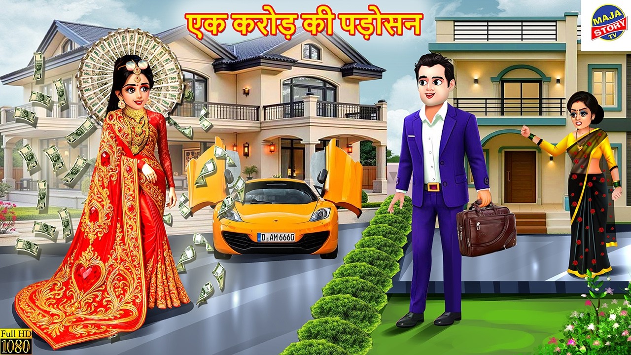 एक करोड़ की पड़ोसन | Ek Crore Ki Padosan | Hindi Kahani | Moral Stories | Hindi Story | Cartoon Video