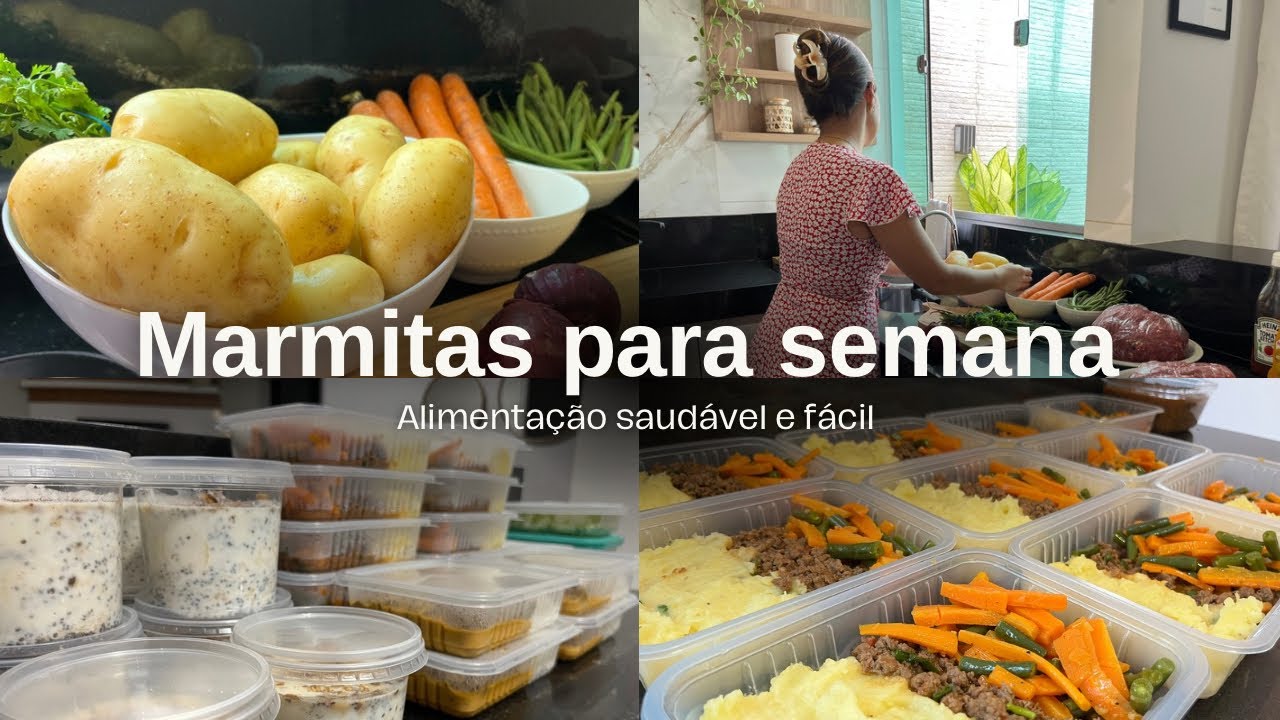 MARMITAS PARA A SEMANA | Sem congelar, comida saudável pra semana toda e muitas dicas.