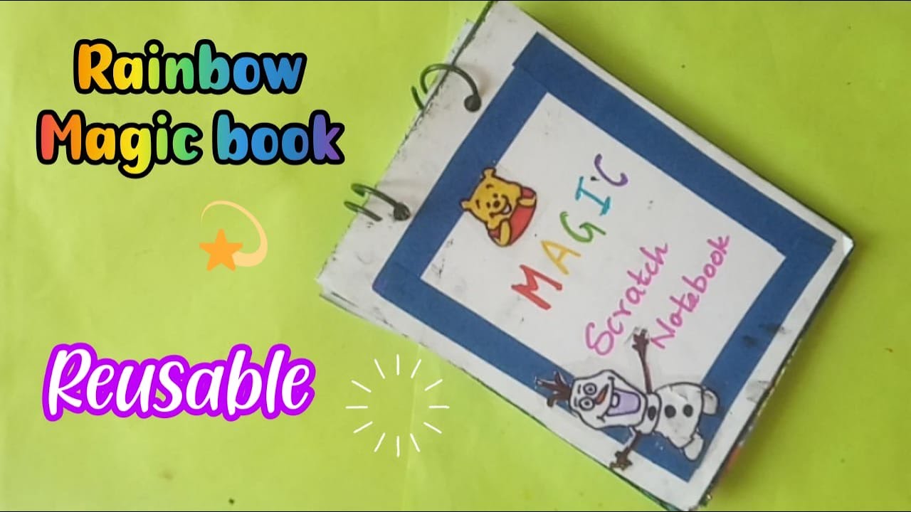 DIY scratch paper notebook | Magic scratch book | Reusable |  Playful DNA | Easy paper crafts