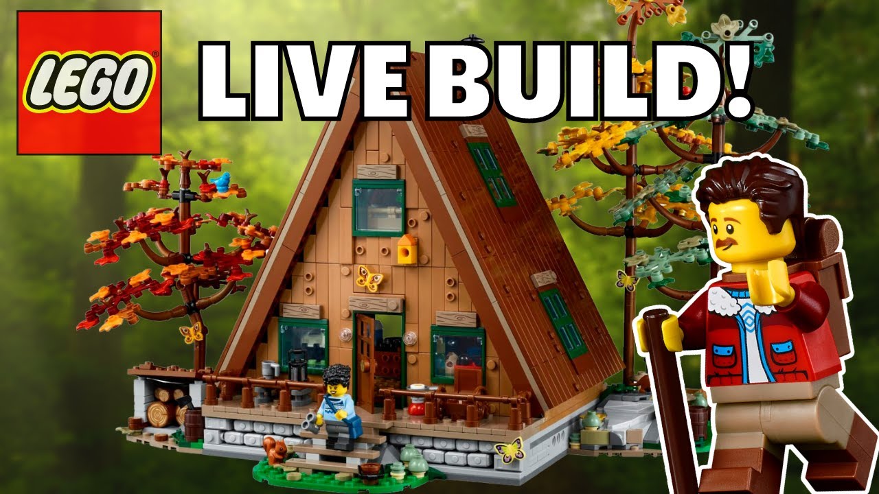 🔴 LEGO A-Frame Cabin Live Build!