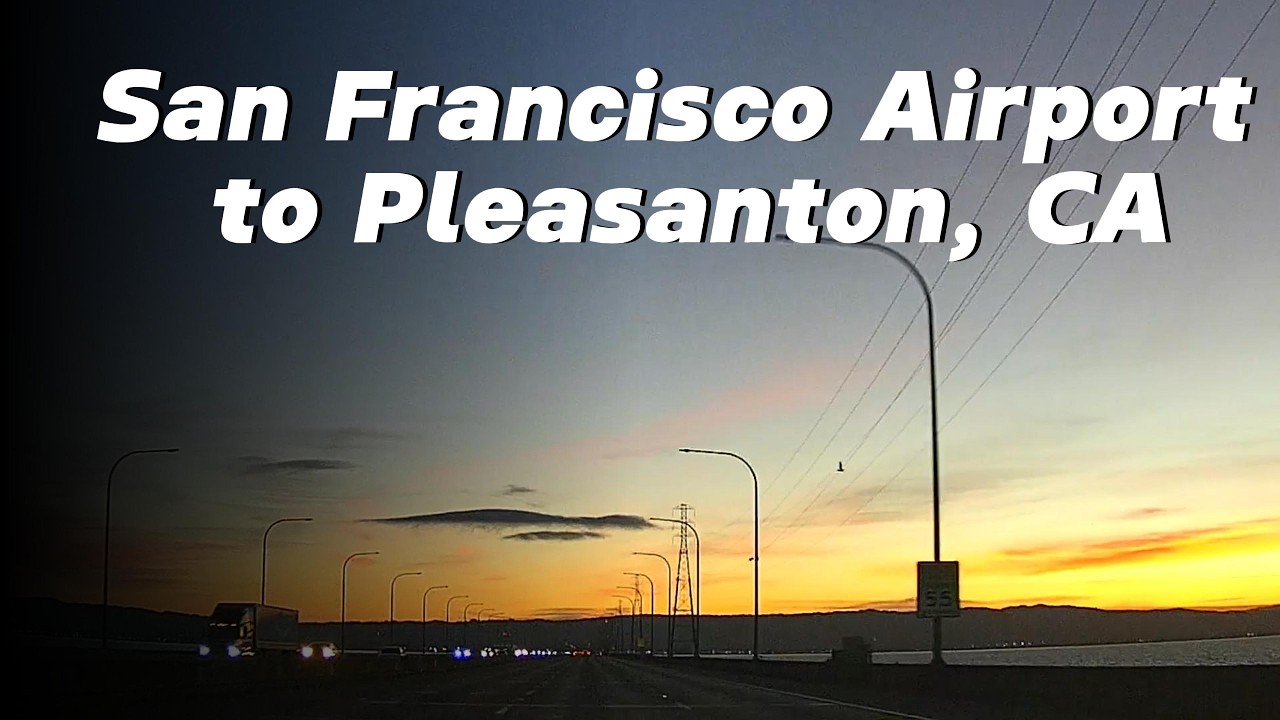 San Francisco Airport to Pleasanton California 4K Driving| San Mateo Bridge Morning Drive | No Music