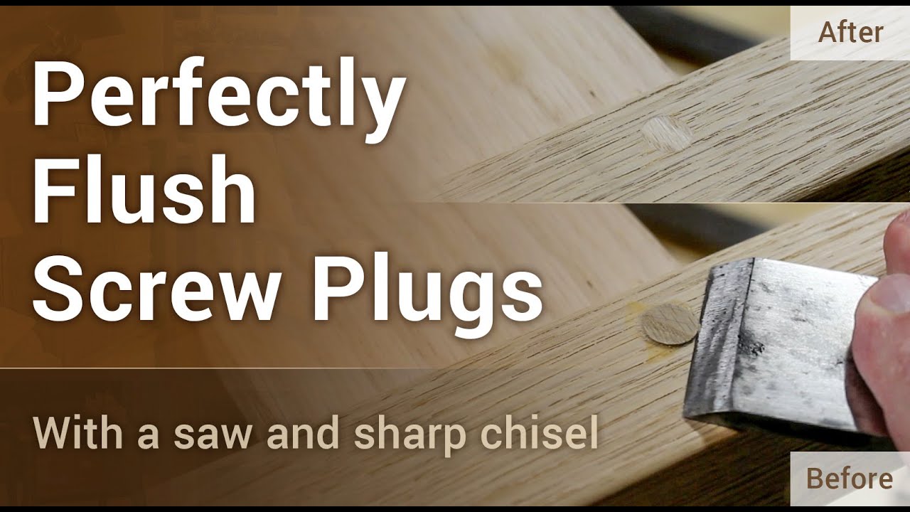 Woodworking - Perfectly Flush Screw Plugs