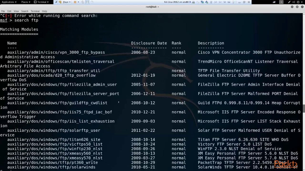 Ethical Hacking for Beginners : Metasploit Basics | packtpub.com