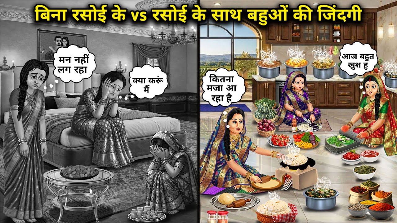 बिना रसोई के vs रसोई के साथ बहुओं की जिंदगी||Life of daughters-in-law without kitchen vs with kitche