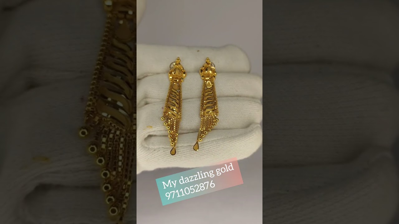 Latest Gold Jhala Design 2023 | New Gold Earring Design 2023 #shorts  #jewellery #mydazzlinggold