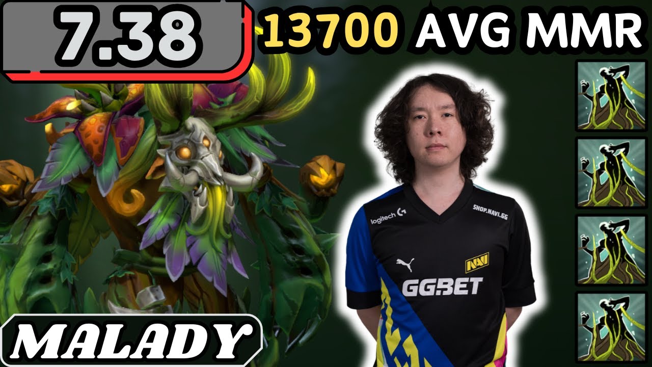 NEW PATCH 7.38 - Malady TREANT PROTECTOR Hard Support Gameplay - Dota 2 Full Match Gameplay