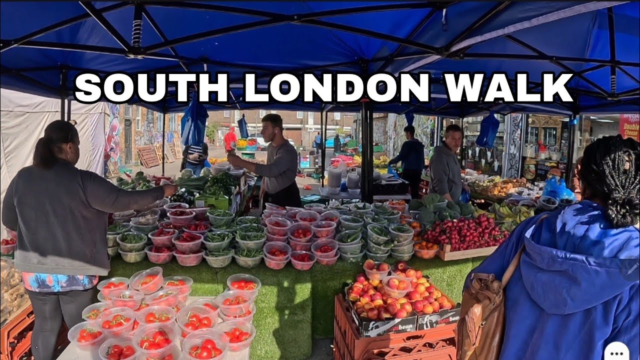 London Street Food, Peckham Market, 4K HDR South London Walking Tour #genesiswalkingtours