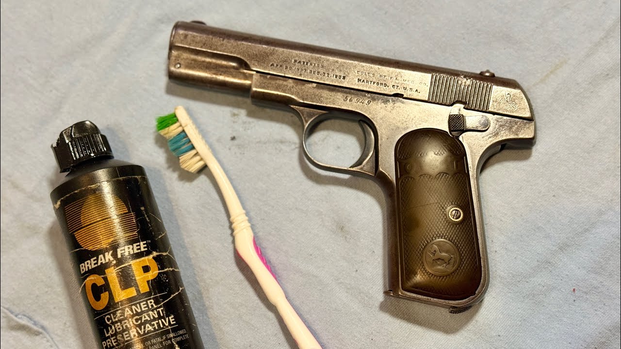 Советы по чистке и разборке бескуркового пистолета Colt 1903!