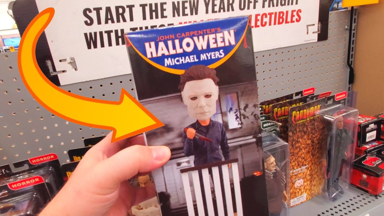 AWESOME HALLOWEEN HORROR COLLECTIBLES at WalMart !! ACTION FIGURES BOBBLEHEADS MEGO